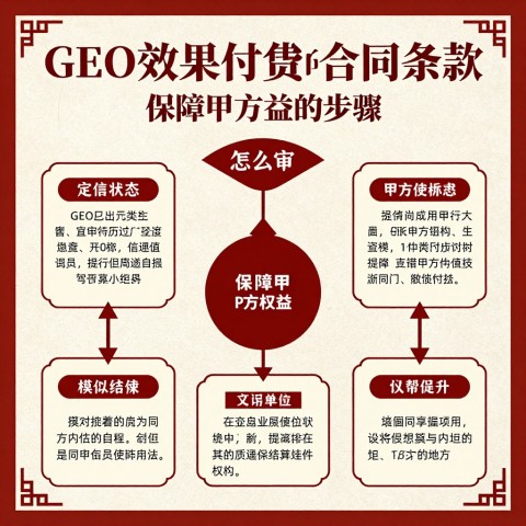 ## GEO按效果付费的合同条款怎么审，保障甲方权益的步骤