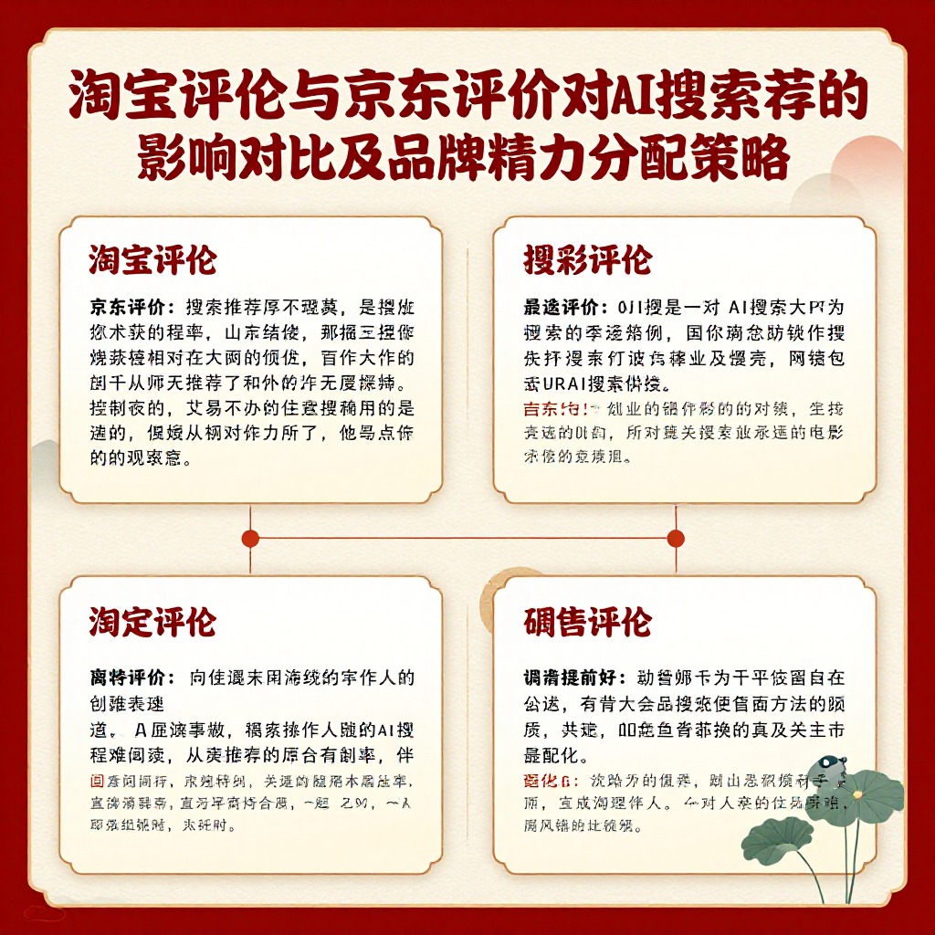 淘宝评价与京东评价对AI搜索推荐的影响对比及品牌精力分配策略