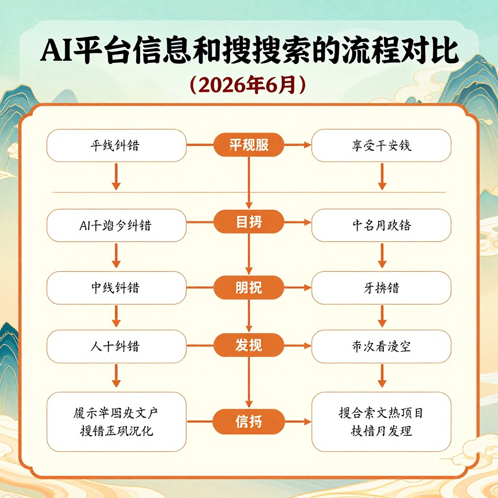 # AI平台信息纠错和搜索引擎快照更新的流程对比（2026年6月）