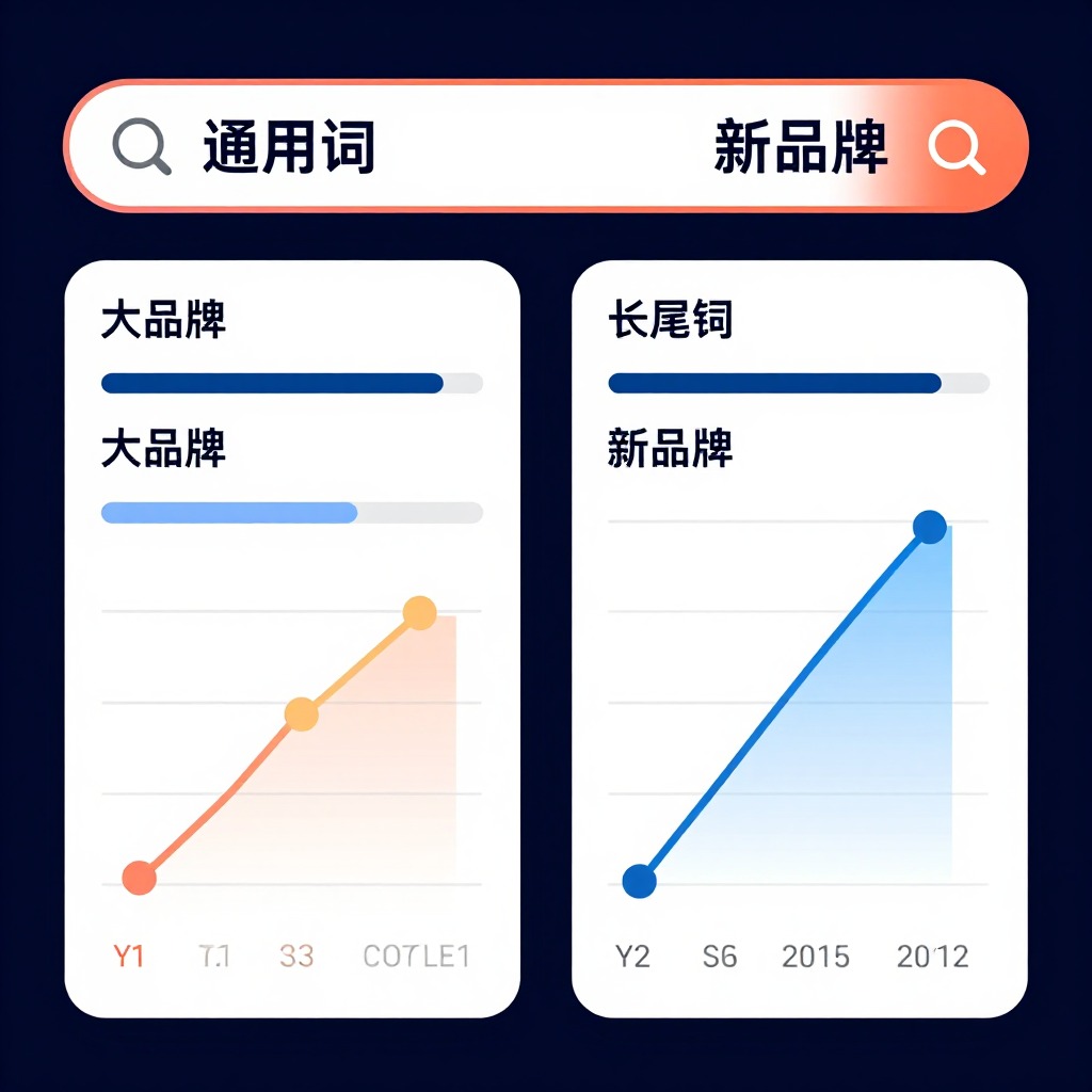 请对比一下做通用关键词优化和长尾关键词优化，哪个更适合新品牌